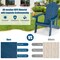 Costway Patio HIPS Adirondack Chair with Cup Holder Weather Resistant Outdoor 380 LBS Black/Teak/Green/Navy/Red/Gray/White/Yellow